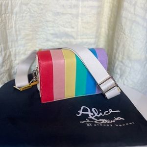 ALICE and OLIVIA by Stacey Bendet Rainbow Flap purse